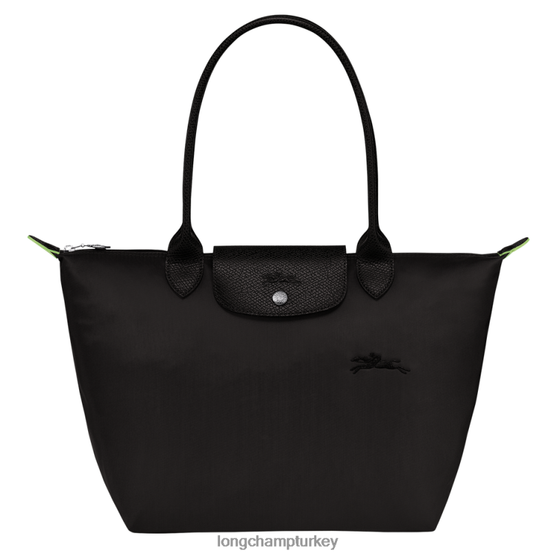 Longchamp çanta siyah kadınlar le pliage yeşil tote çanta NJPBL409