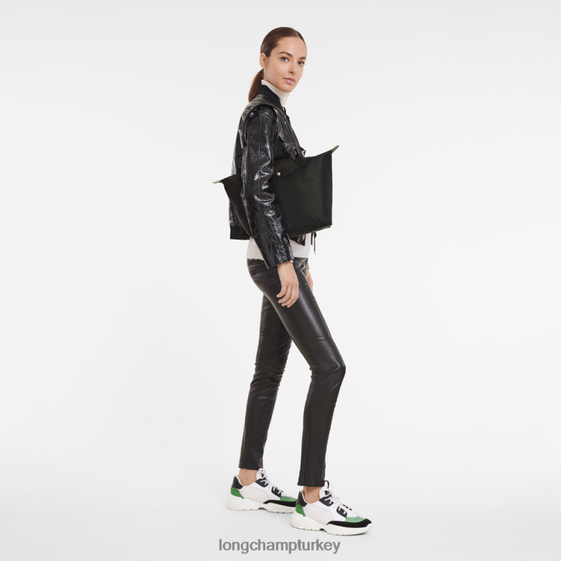 Longchamp çanta siyah kadınlar le pliage yeşil tote çanta NJPBL409