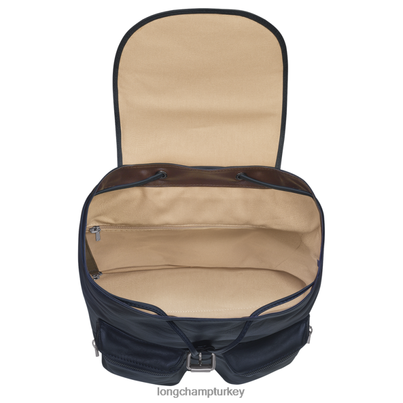 Longchamp çanta gece yarısı mavisi kadınlar 3d sırt çantası NJPBL454