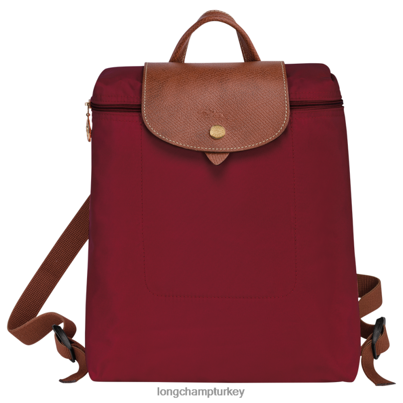 Longchamp çanta kırmızı kadınlar le pliage orijinal sırt çantası NJPBL443