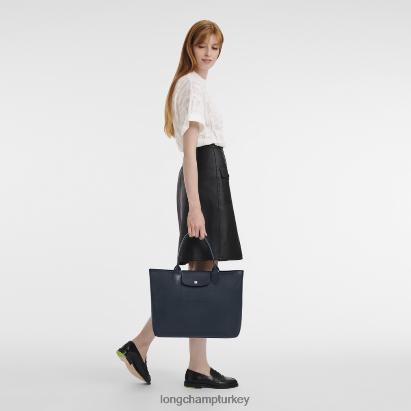 Longchamp çanta Donanma kadınlar le pliage şehir çantası NJPBL86