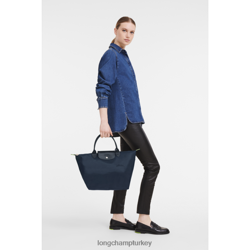 Longchamp çanta Donanma kadınlar le pliage yeşil çanta NJPBL195