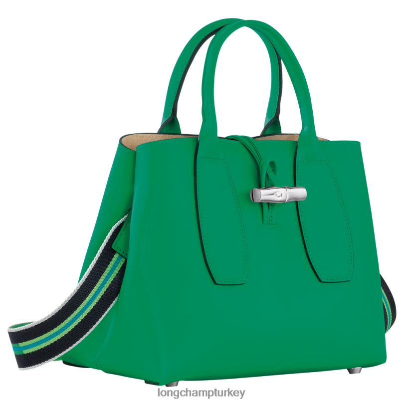 Longchamp çanta çimen/yeşil ışık kadınlar Roseau çanta NJPBL98