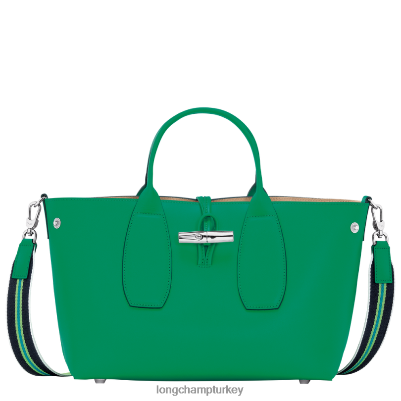 Longchamp çanta çimen/yeşil ışık kadınlar Roseau çanta NJPBL98