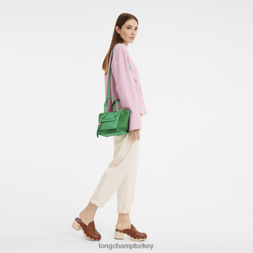 Longchamp çanta çimen/yeşil ışık kadınlar posta kutusu çanta NJPBL160