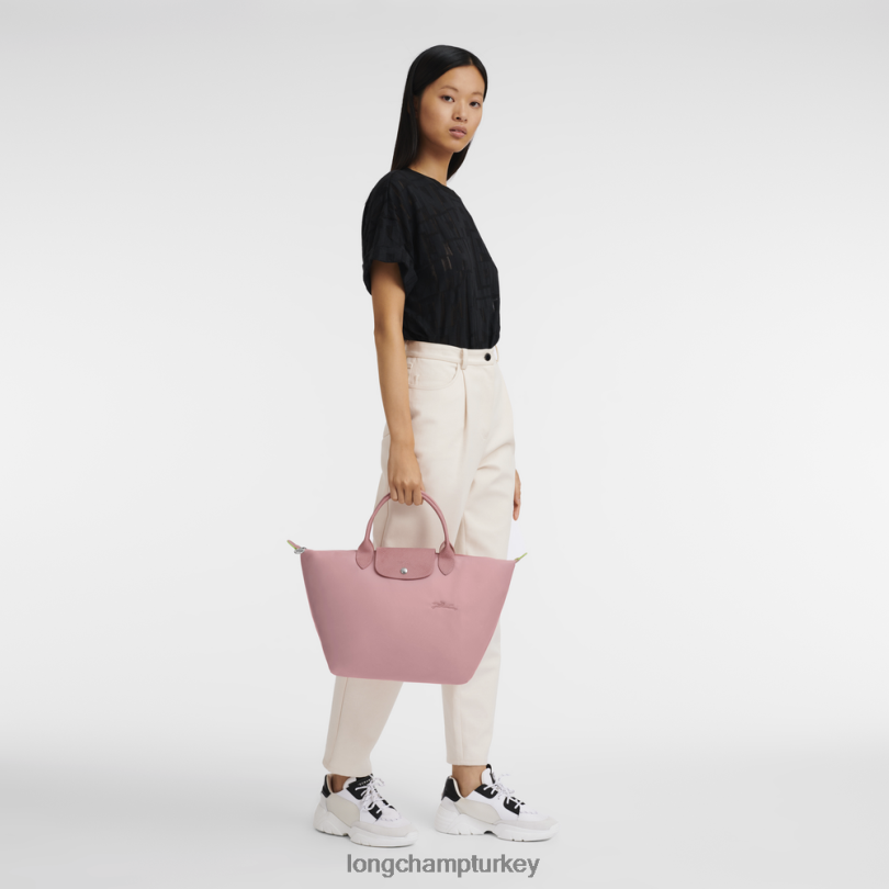 Longchamp çanta petal pembe kadınlar le pliage yeşil çanta NJPBL197