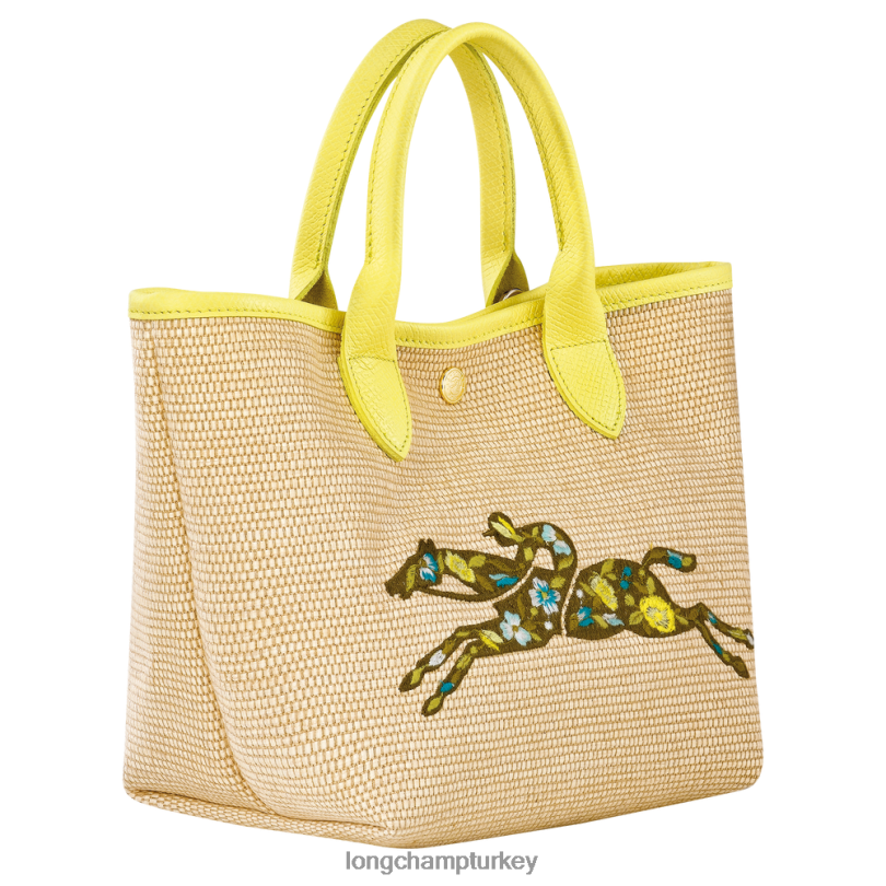 Longchamp çanta sarı kadınlar le panier pliage sepet çantası NJPBL60