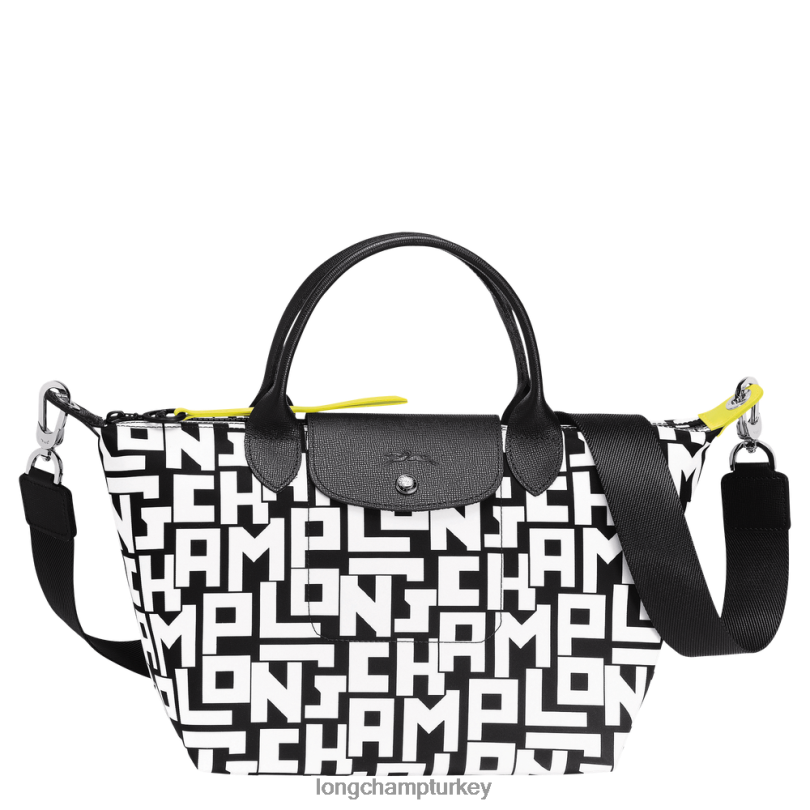 Longchamp çanta siyah beyaz kadınlar le pliage lgp çanta NJPBL90