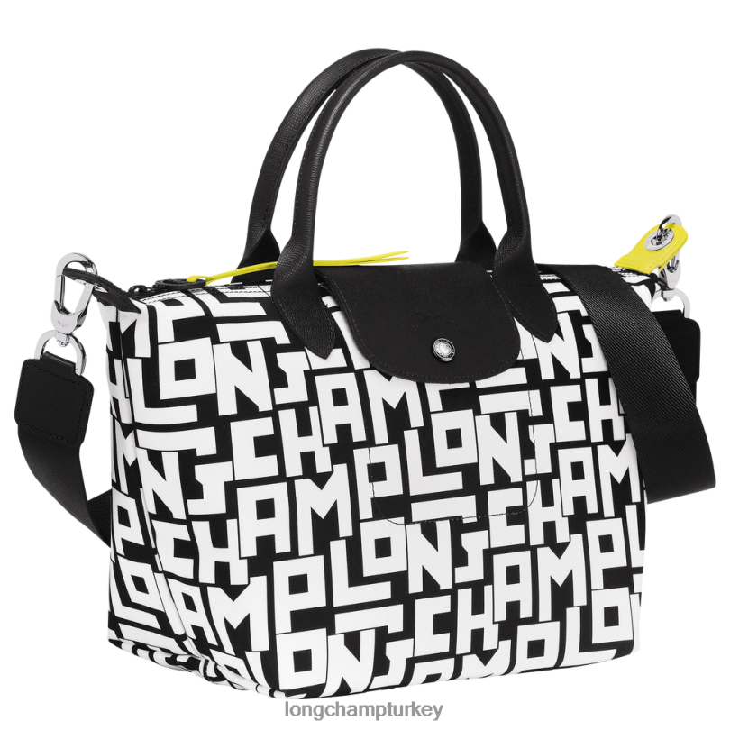 Longchamp çanta siyah beyaz kadınlar le pliage lgp çanta NJPBL90