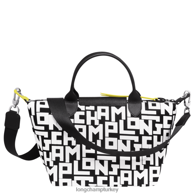 Longchamp çanta siyah beyaz kadınlar le pliage lgp çanta NJPBL90