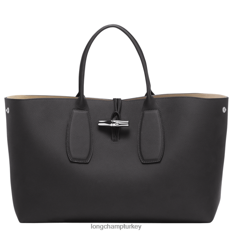 Longchamp çanta siyah kadınlar Roseau çanta NJPBL109
