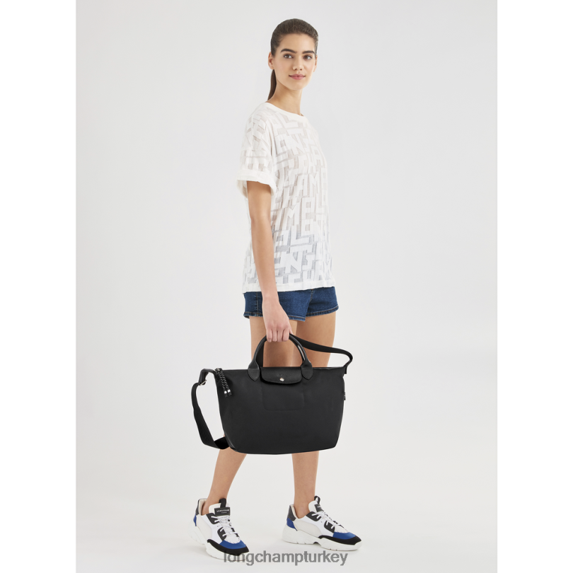 Longchamp çanta siyah kadınlar le pliage enerji çantası NJPBL40