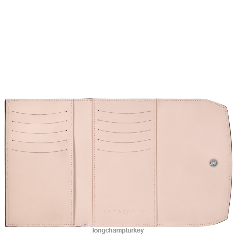Longchamp deri ürünleri açık pembe kadınlar Roseau cüzdan NJPBL564