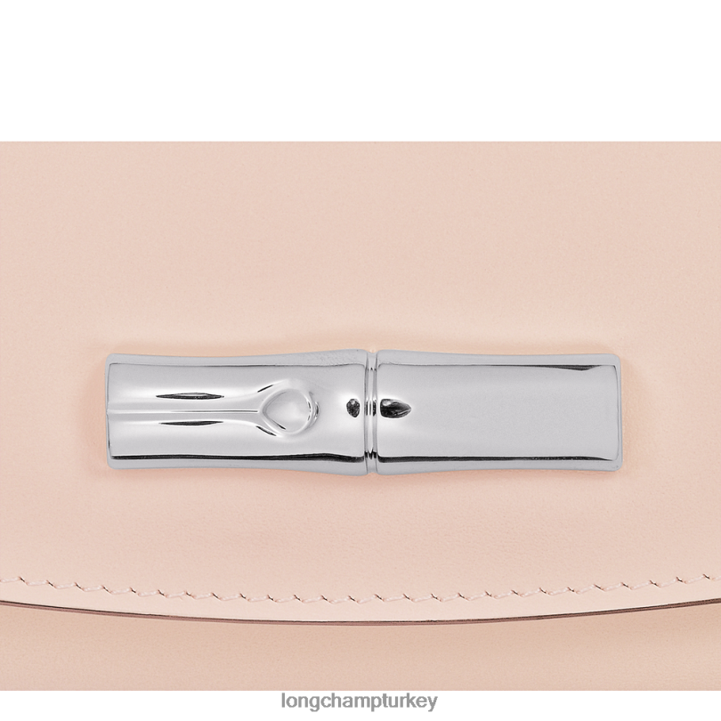 Longchamp deri ürünleri açık pembe kadınlar Roseau cüzdan NJPBL564