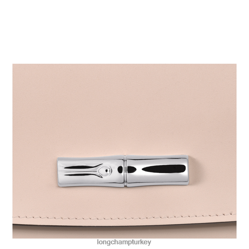 Longchamp deri ürünleri açık pembe kadınlar roseau kıtasal cüzdan NJPBL567