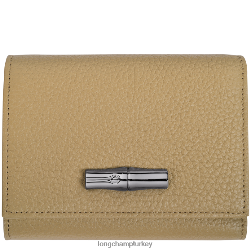 Longchamp deri ürünleri bej kadınlar roseau essential cüzdan NJPBL572