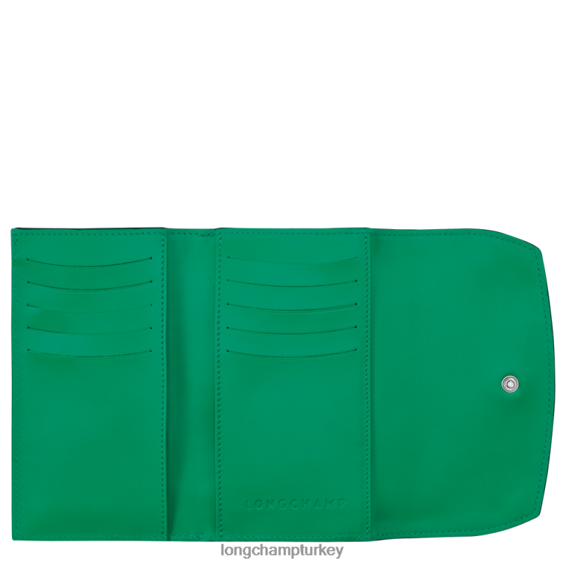 Longchamp deri ürünleri çimen/yeşil ışık kadınlar Roseau cüzdan NJPBL563