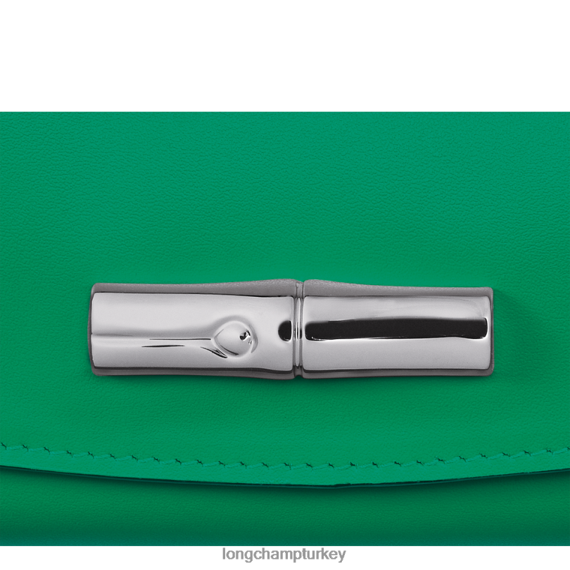 Longchamp deri ürünleri çimen/yeşil ışık kadınlar Roseau cüzdan NJPBL563
