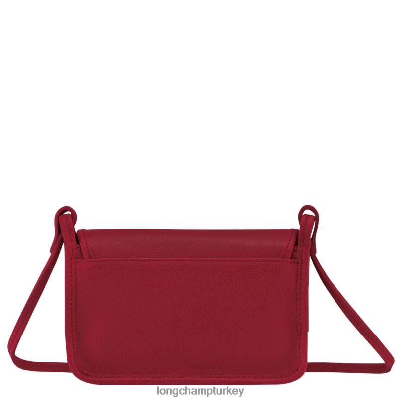 Longchamp deri ürünleri kırmızı kadınlar le foulonne zincirli cüzdan NJPBL330