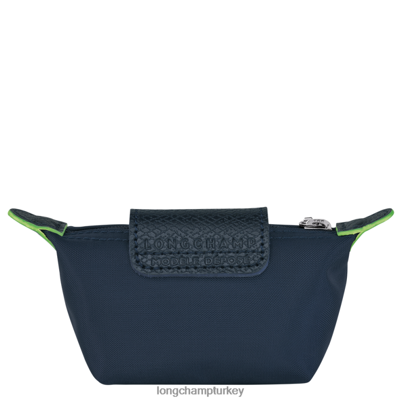 Longchamp deri ürünleri Donanma kadınlar le pliage yeşil bozuk para cüzdanı NJPBL510