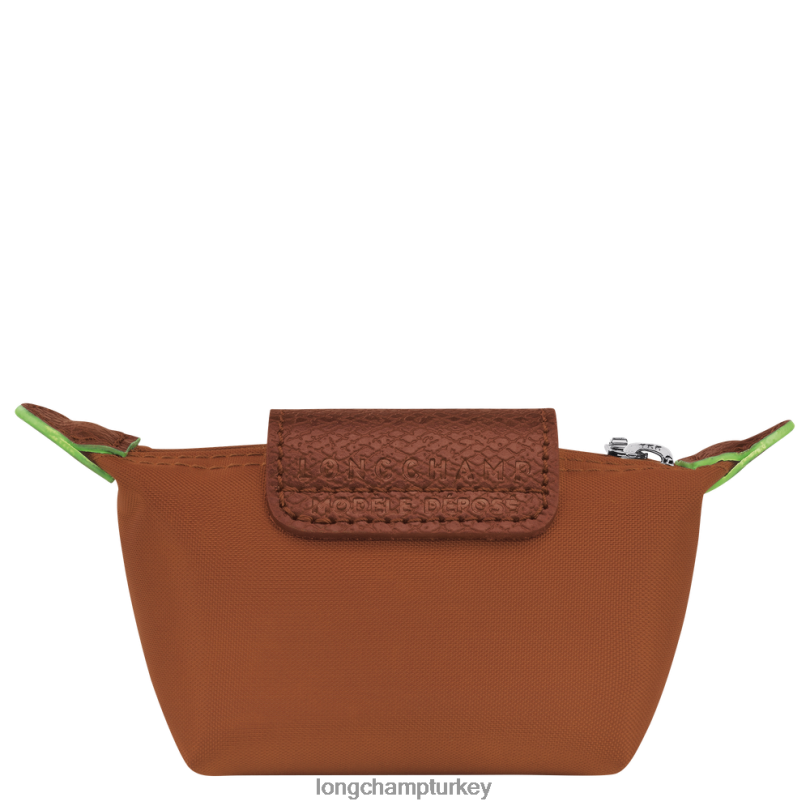Longchamp deri ürünleri konyak kadınlar le pliage yeşil bozuk para cüzdanı NJPBL508