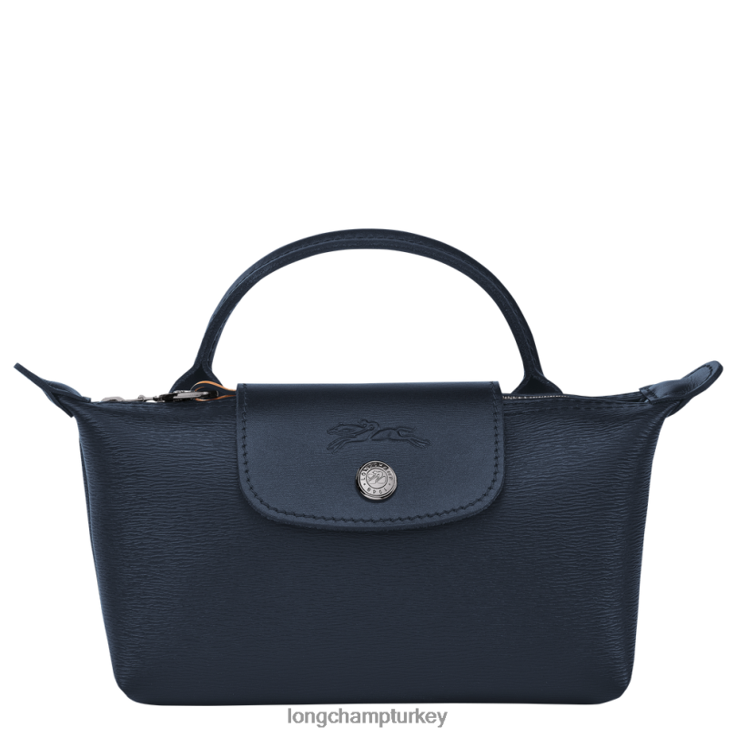 Longchamp deri ürünleri Donanma kadınlar le pliage city saplı kese NJPBL680