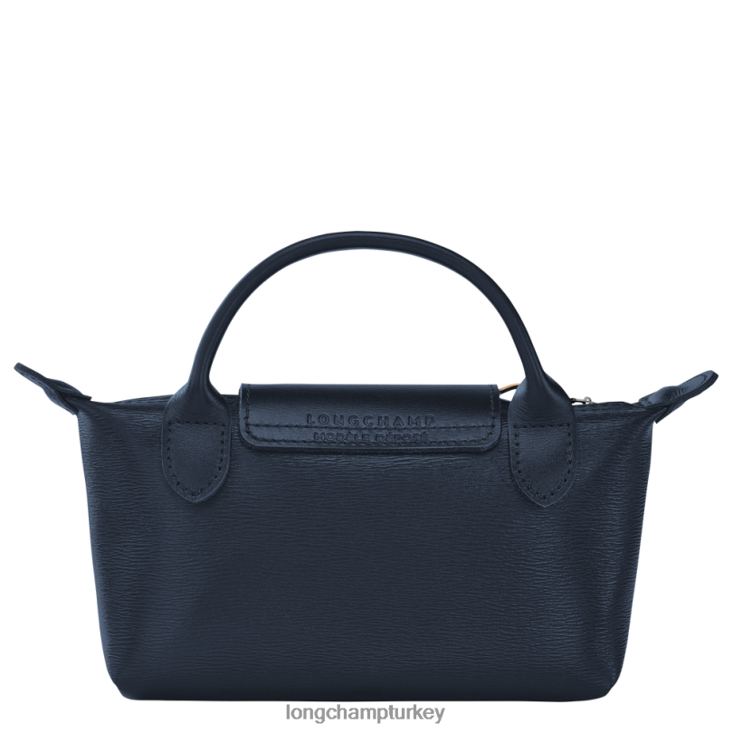 Longchamp deri ürünleri Donanma kadınlar le pliage city saplı kese NJPBL680