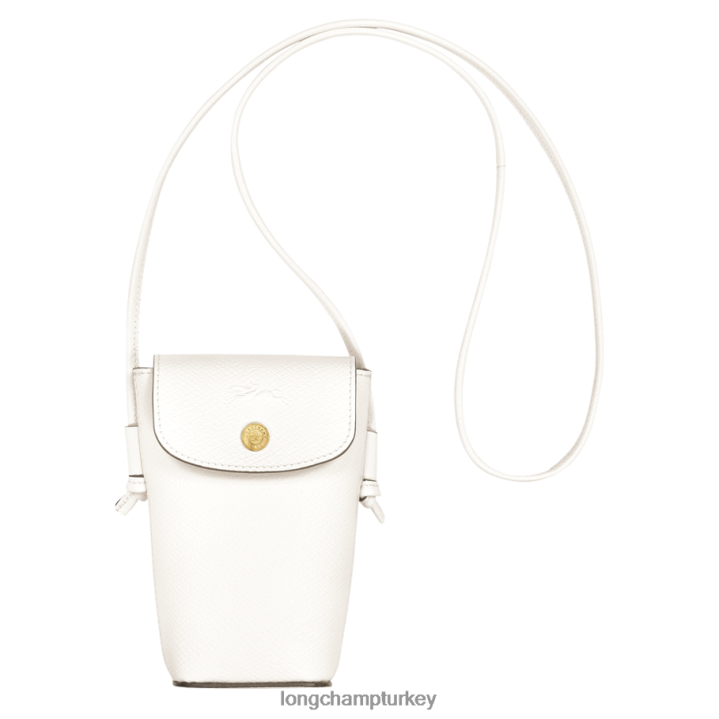 Longchamp deri ürünleri beyaz kadınlar deri dantelli epure telefon kılıfı NJPBL707