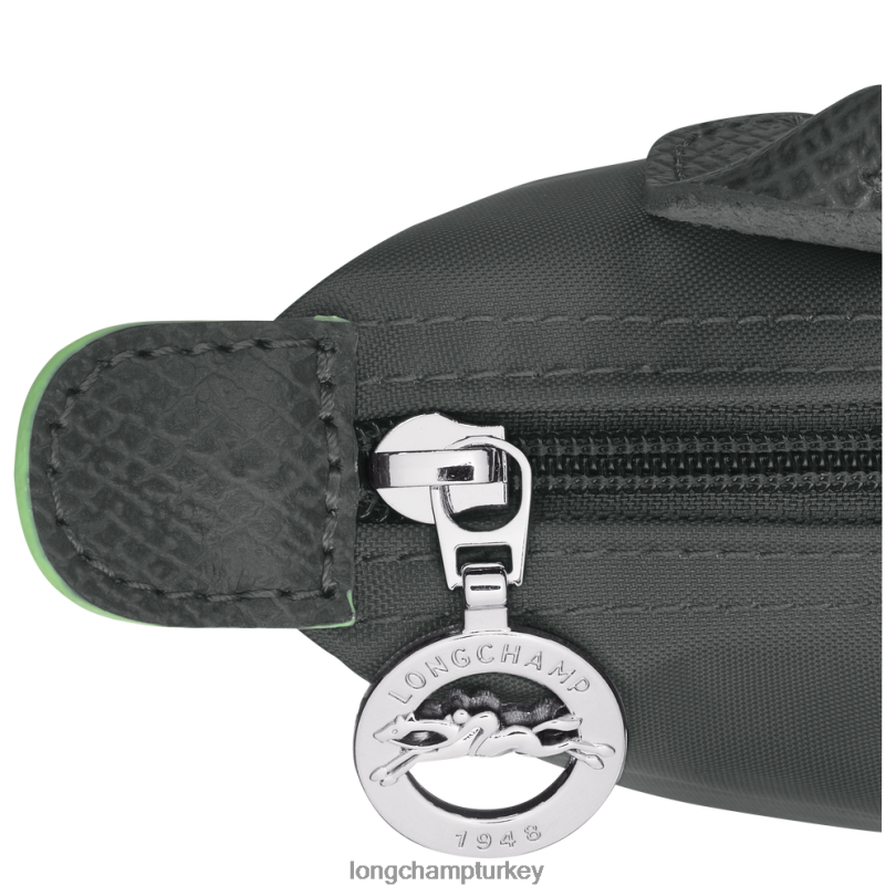 Longchamp deri ürünleri grafit kadınlar le pliage yeşil saplı kese NJPBL672