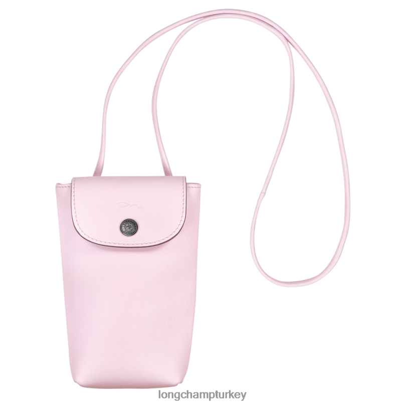 Longchamp deri ürünleri petal pembe kadınlar le pliage xtra deri dantelli telefon kılıfı NJPBL722