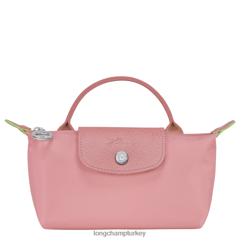Longchamp deri ürünleri petal pembe kadınlar le pliage yeşil saplı kese NJPBL675