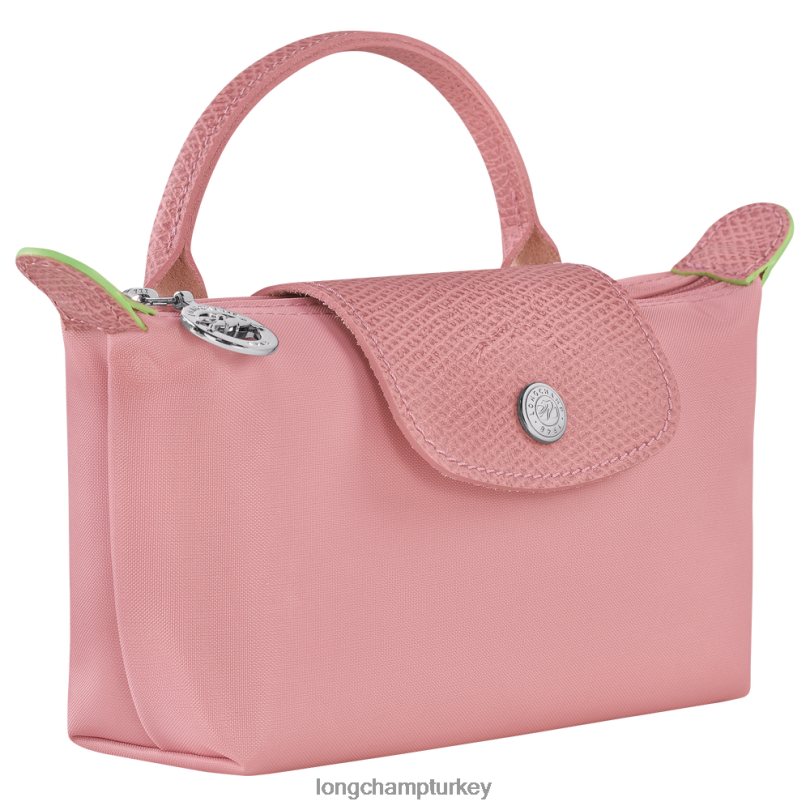 Longchamp deri ürünleri petal pembe kadınlar le pliage yeşil saplı kese NJPBL675