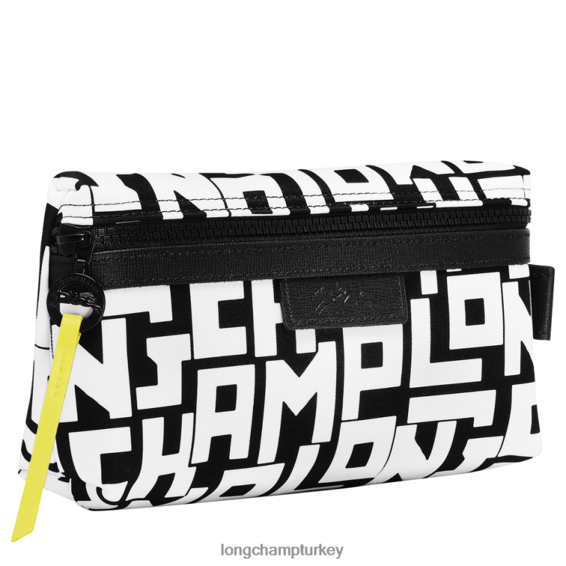 Longchamp deri ürünleri siyah beyaz kadınlar le pliage lgp çantası NJPBL677