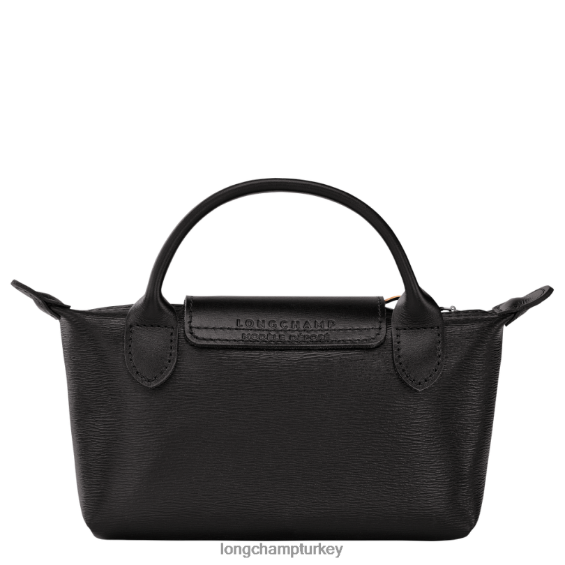 Longchamp deri ürünleri siyah kadınlar le pliage city saplı kese NJPBL678