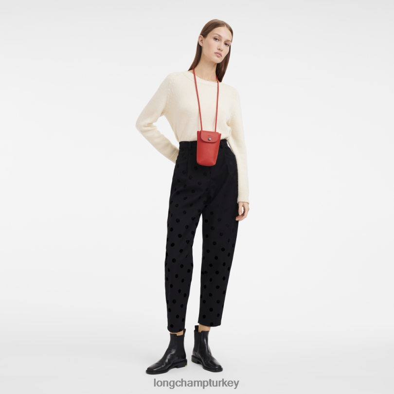 Longchamp deri ürünleri turuncu kadınlar le pliage xtra deri dantelli telefon kılıfı NJPBL718