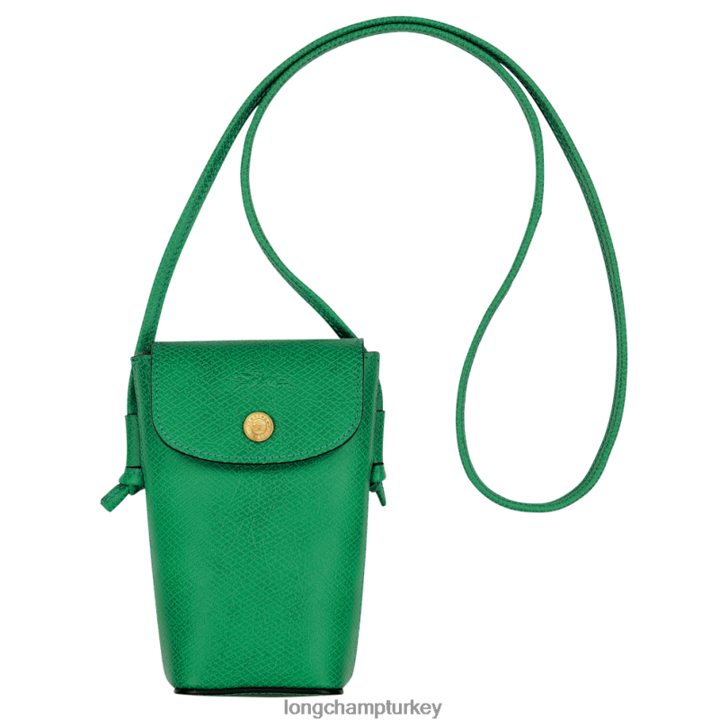 Longchamp deri ürünleri yeşil kadınlar deri dantelli epure telefon kılıfı NJPBL709