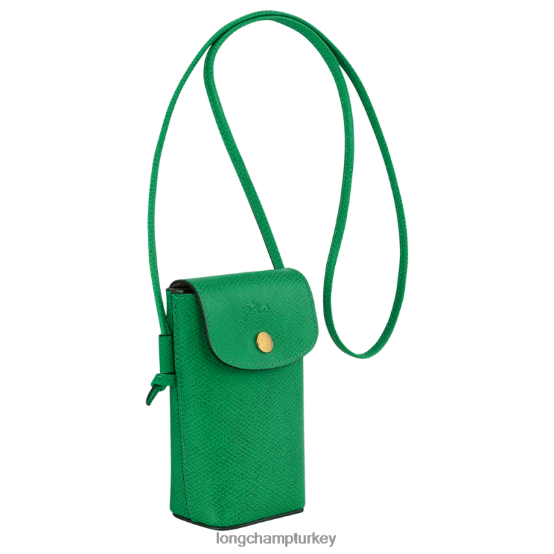 Longchamp deri ürünleri yeşil kadınlar deri dantelli epure telefon kılıfı NJPBL709