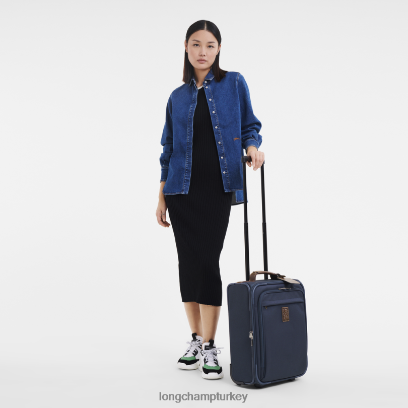 Longchamp çanta mavi kadınlar boxford bavul NJPBL848