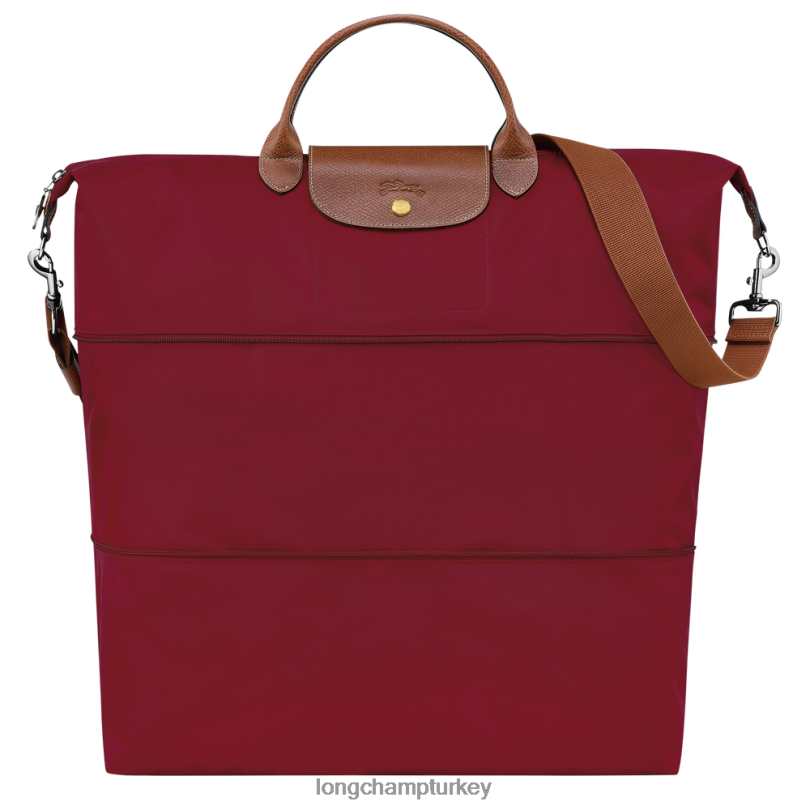 Longchamp çanta kırmızı kadınlar le pliage orijinal seyahat çantası genişletilebilir NJPBL820