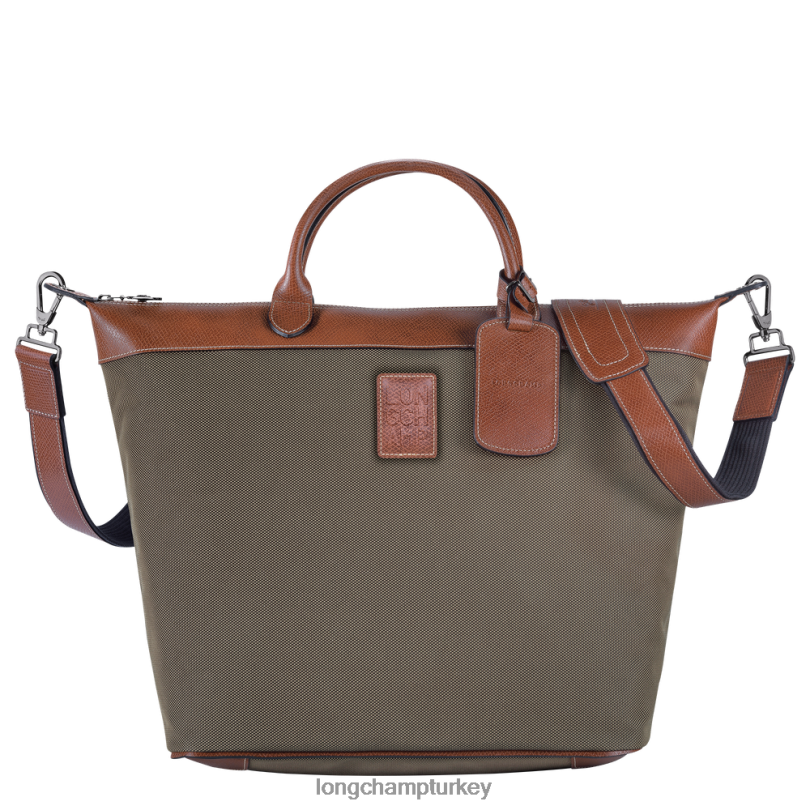 Longchamp çanta kahverengi kadınlar boxford seyahat çantası NJPBL763