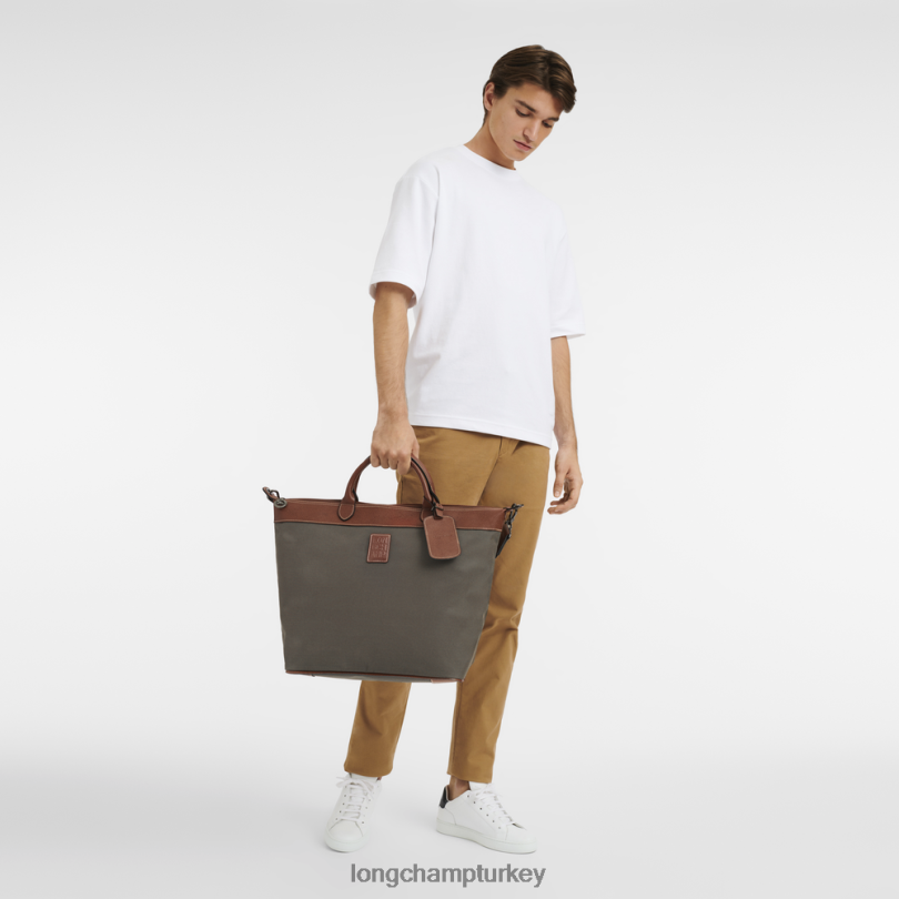 Longchamp çanta kahverengi kadınlar boxford seyahat çantası NJPBL763