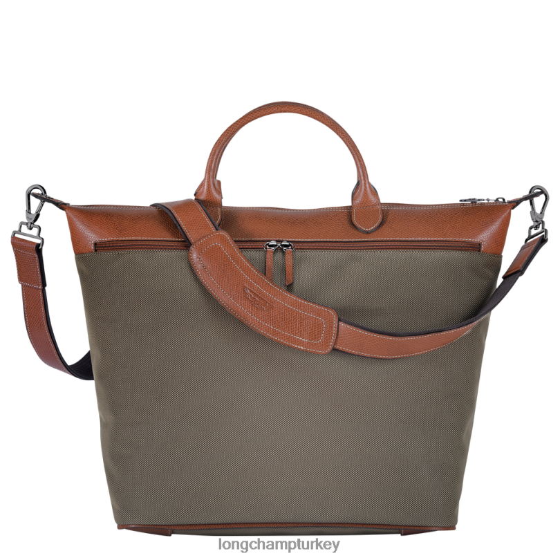 Longchamp çanta kahverengi kadınlar boxford seyahat çantası NJPBL763