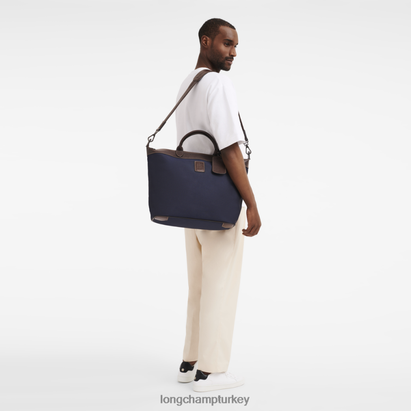 Longchamp çanta mavi kadınlar boxford seyahat çantası NJPBL764