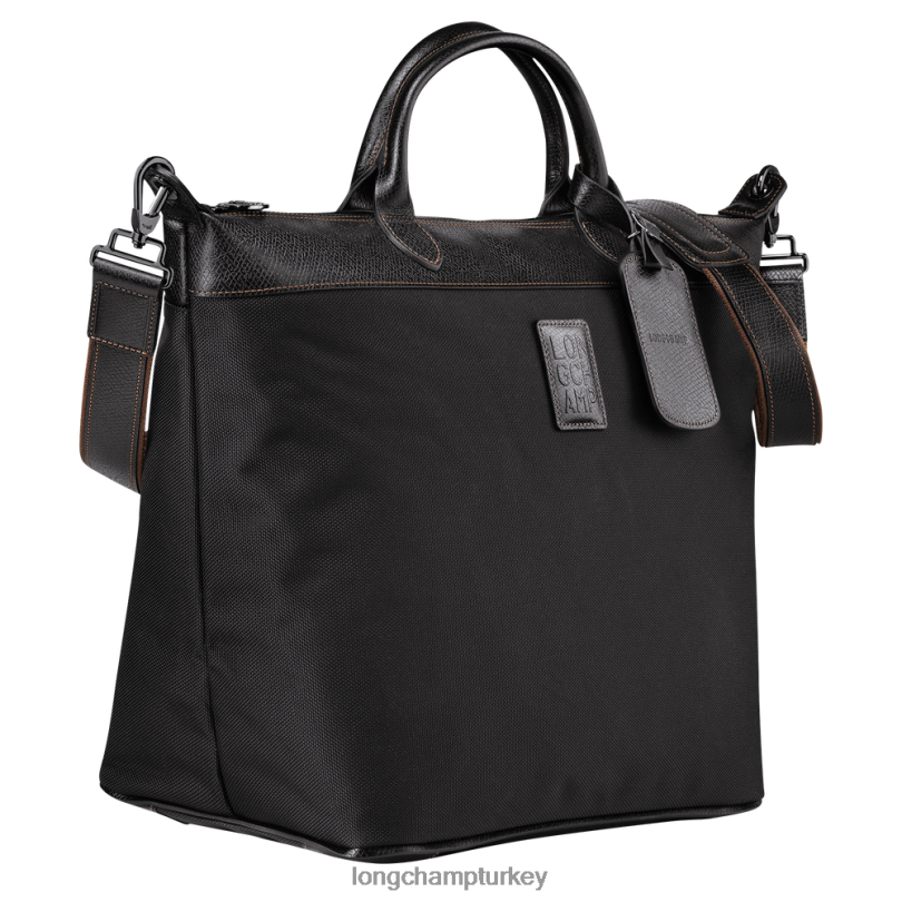 Longchamp çanta siyah kadınlar boxford seyahat çantası NJPBL762