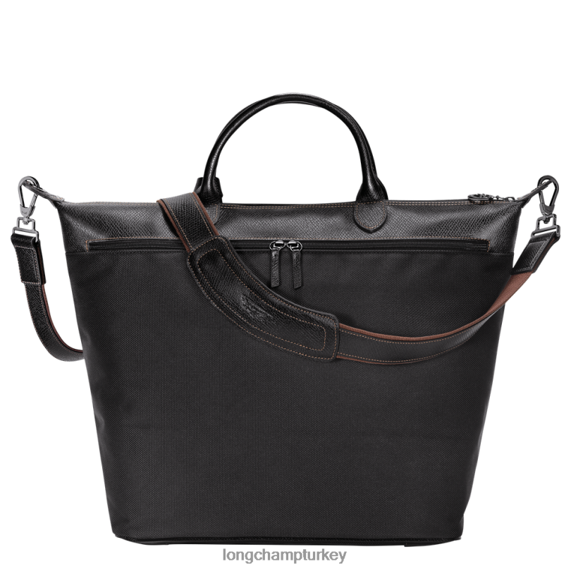 Longchamp çanta siyah kadınlar boxford seyahat çantası NJPBL762