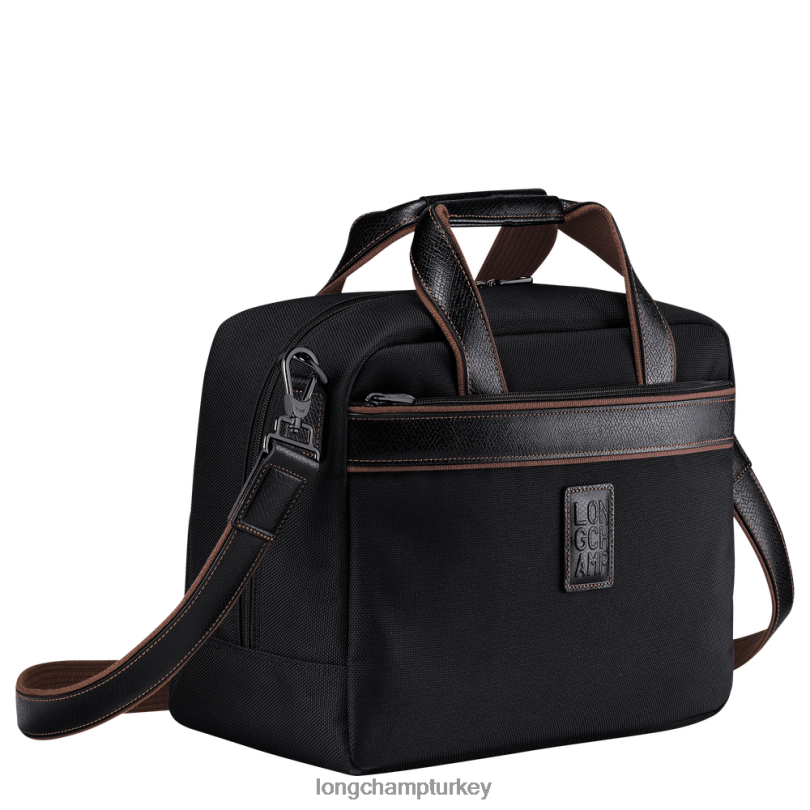Longchamp çanta siyah kadınlar boxford seyahat çantası NJPBL774