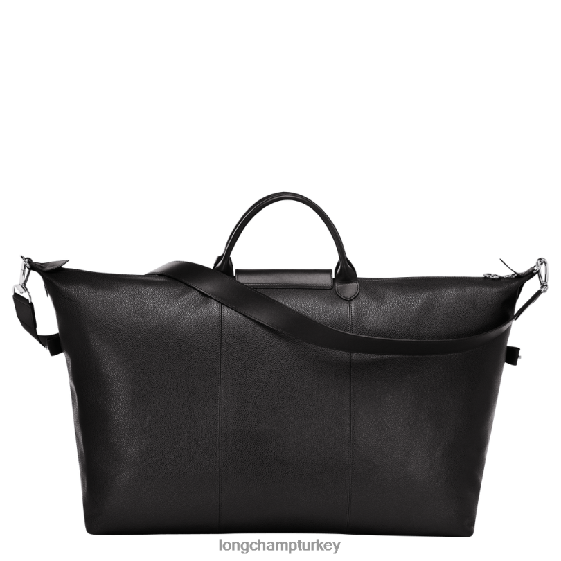 Longchamp çanta siyah kadınlar le foulonne seyahat çantası NJPBL827
