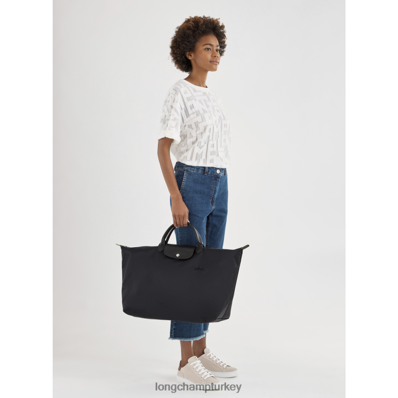 Longchamp çanta siyah kadınlar le pliage yeşil seyahat çantası NJPBL786