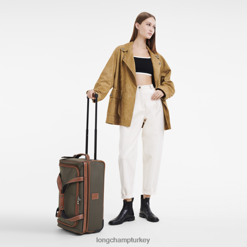 Longchamp çanta kahverengi kadınlar boxford seyahat çantası NJPBL837