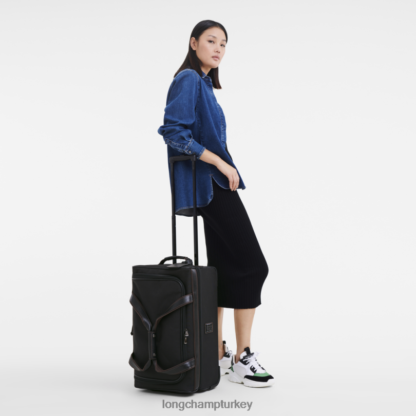 Longchamp çanta siyah kadınlar boxford seyahat çantası NJPBL836